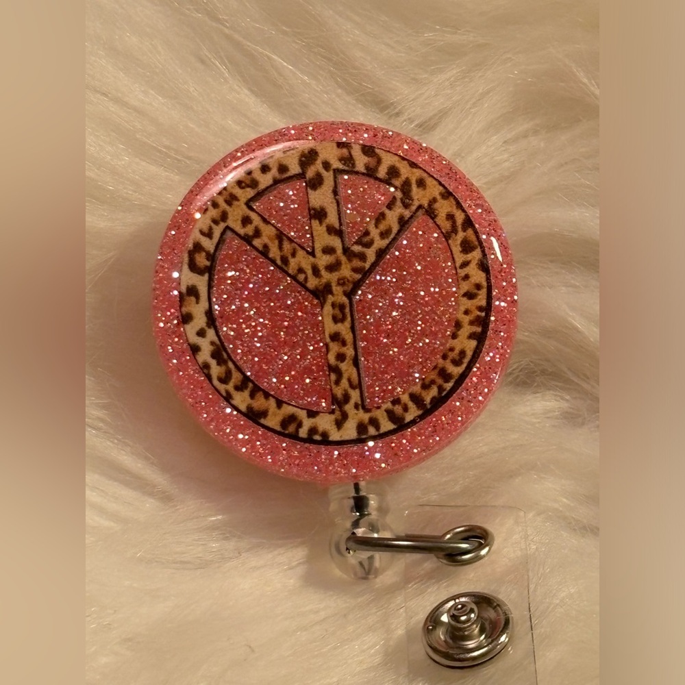 Hand crafted badge reel with alligator clip